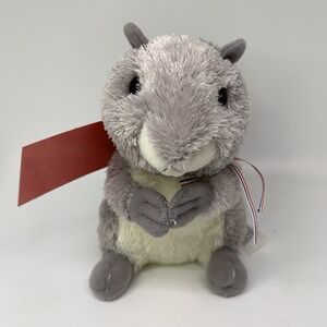 Aurora Gray Squirrel Plush Stuffed Animal "Pete" The White House Fuzzy Tail 6"